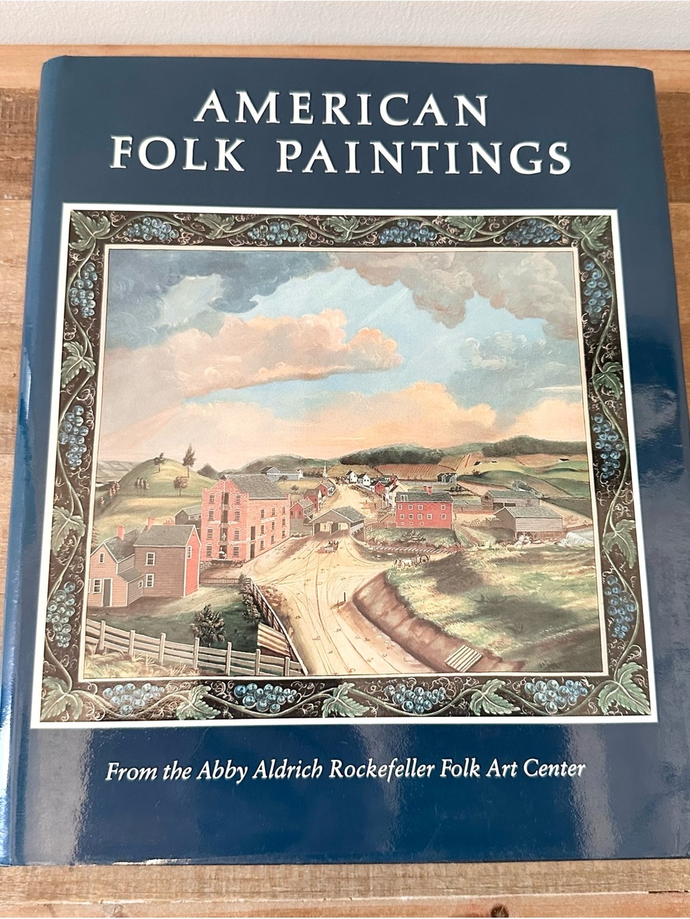 American Folk Paintings Hardcover Art Book Coffee Table Black Gold Cloth Cover